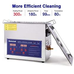 Seeutek Professional Ultrasonic Cleaner 6.5L with Digital Timer and Heater 304 Stainless Steel for Jewelry Rings Diamond Watch Glasses Circuit Board Dentures Small Parts Dental Instrument