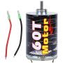 Drfeify 1/10 Brush Motor, Metal 540 Brushed Motor 1/10 RC Car Boat Model Spare Part Accessory( 60T)