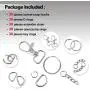 Swpeet 150Pcs Metal Lobster Claw Clasps Hook Kit, Including 30Pcs Key Chain Hooks, 30Pcs D Rings, 30Pcs Key Ring and 30Pcs Extender Chain with 30 Pcs Open Jump Rings for Making Handbags, Dog Collars Swpeet 150Pcs Metal Lobster Claw Clasps Hook Kit, Including 30Pcs Key Chain Hooks, 30Pcs D Rings, 30Pcs Key Ring and 30Pcs Extender Chain with 30 Pcs Open Jump Rings for Making Handbags, Dog Collars