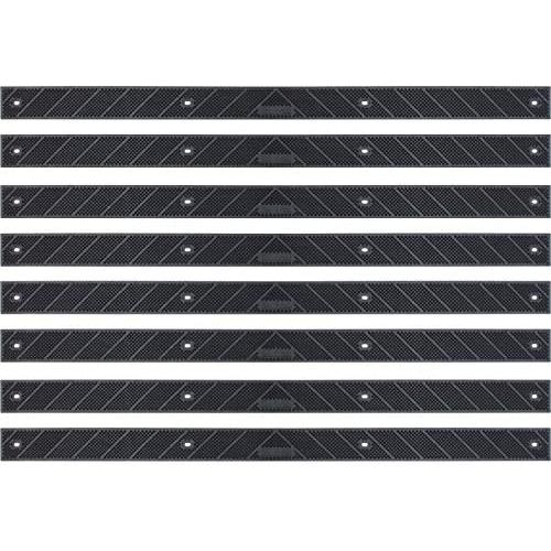 GripStrip Stair Treads L 32”x W 2” Screw Down Strip, No Adhesive All Weather Non-Slip, Plastic Safety Stair Strips Increase Safety on Slippery Stairs - Screws Included (8 Pack) (Black)