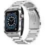 HATALKIN Compatible with Apple Watch Band 44mm Series 6 5 4 SE with Rugged Metal Bumper Case,Men Bands for Apple Watch SE/iWatch Series 6 5 4 44mm Stainless Steel Protective Cases Drop-Proof (Silver