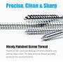 Self Tapping Screws Assortment Set, M3/M4/M5/M6 304 Stainless Steel Sheet Metal Screws Kit, Casaon Phillips Drive Wood Screw Assortment 570pcs (285pcs Round Head and 285pcs Flat Head)
