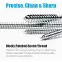 Self Tapping Screws Assortment Set, M3/M4/M5/M6 304 Stainless Steel Sheet Metal Screws Kit, Casaon Phillips Drive Wood Screw Assortment 570pcs (285pcs Round Head and 285pcs Flat Head)