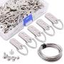 Rustark 60-Pcs Heavy Duty D Ring Picture Hangers Double Hole with Screws for Home Decoration Picture Hanging Solutions.