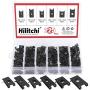 Hilitchi 225Pcs U Nut Assortment Black Phosphate Finish Rust Resistant Wide Range Kit Auto Car Metal Clips for Motorcycle Automotive Repair Replacement