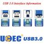 UCEC 5.25 Inch Metal Front Panel USB Hub - with 2X USB 3.0 Ports & 2X USB 2.0 Ports & 1x HD Audio Port for Computer Case