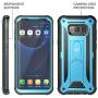 YOUMAKER Kickstand Case for Galaxy S8 Plus, Full Body with Built-in Screen Protector Heavy Duty Protection Shockproof Rugged Cover for Samsung Galaxy S8 Plus 6.2 inch - Blue/Black