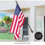 Evergreen Flag Two-Position Cast Iron Bronze Flag Pole Bracket for Your Flag Poles, Flag Pole Hardware for The Home, Patio, Lawn, Yard Weather Safe and Durable