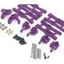 Tongina Upgrade Metal Front/Rear Swing Arms & Steering Hub C Seat Parts Kit for WLtoys 144001 RC Car Replacements - Purple Tongina Upgrade Metal Front/Rear Swing Arms & Steering Hub C Seat Parts Kit for WLtoys 144001 RC Car Replacements - Purple