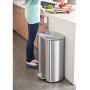 iTouchless SoftStep 13.2 Gallon Stainless Steel Step Trash Can with Odor Control System, 50 Liter Pedal Garbage Bin for Kitchen, Office, Home - Silent and Gentle Open and Close