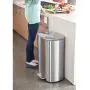 iTouchless SoftStep 13.2 Gallon Stainless Steel Step Trash Can with Odor Control System, 50 Liter Pedal Garbage Bin for Kitchen, Office, Home - Silent and Gentle Open and Close