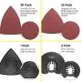 HOTBEST 68 Pcs Universal Wood/Metal Oscillating Multi Tool Saw Blades Accessories Contain Multitool Blades & Sanding Pad/Sheet for Multimaster Porter Cable Black&Decker Bosch Craftsman etc HOTBEST 68 Pcs Universal Wood/Metal Oscillating Multi Tool Saw Blades Accessories Contain Multitool Blades & Sanding Pad/Sheet for Multimaster Porter Cable Black&Decker Bosch Craftsman etc
