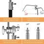 ShowMaven 10ft (Century) Light Stand C-Stand on Turtle Base with 4ft Extension Boom Arm & 2 Pieces Grip Head for Photography Studio Video Reflector, Monolight and Backdrops