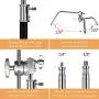ShowMaven 10ft (Century) Light Stand C-Stand on Turtle Base with 4ft Extension Boom Arm & 2 Pieces Grip Head for Photography Studio Video Reflector, Monolight and Backdrops