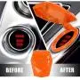 X AUTOHAUX Orange Universal Engine Button Knob Push Button Switch Cover Metal Alloy Protective Cover X AUTOHAUX Orange Universal Engine Button Knob Push Button Switch Cover Metal Alloy Protective Cover