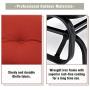 Incbruce Outdoor Swing Glider Rocking Chair Patio Bench for 2 Person, Garden Loveseat Seating Patio Steel Frame Chair Set with Cushion, Red