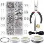 EuTengHao Jewelry Making Supplies Kit Jewelry Repair Tool Set with Jewelry Pliers Beading Wires Open Jump Ring Lobster Clasps Necklace Cord Ribbon Ends Jewelry Findings Making for Jewelry DIY Supplies EuTengHao Jewelry Making Supplies Kit Jewelry Repair Tool Set with Jewelry Pliers Beading Wires Open Jump Ring Lobster Clasps Necklace Cord Ribbon Ends Jewelry Findings Making for Jewelry DIY Supplies
