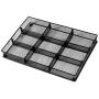 Custom Drawer Organizer Tray – 20 Adjustable Metal Mesh Dividers to Create Custom Storage Sections. Easily Organize Office Desk Supplies and Accessories. Perfect Home or Office Drawer Tray. (Black)