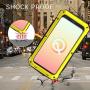Simicoo Googel Pixel 4 XL Aluminum Alloy Metal Bumper Silicone Case Hybrid Military Shockproof Heavy Duty Armor Defender Tough Built-in Gorilla Glass Cover for Googel Pixel 4 XL (Yellow, Pixel 4XL)