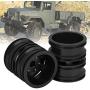 RC Rear Wheel Hub, 2pcs Metal Toy Car Wheel Hub Upgrade Parts Fit for WPL 1/16 B14 B24 B16 B36 RC Toy Car(Black)