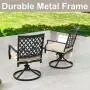 Top Space Outdoor Swivel Chairs Patio Rocker Lounge Chair Metal Bistro Set Club Arm Chair Dining Furniture for Garden Backyard (Set of 2, Beige) Top Space Outdoor Swivel Chairs Patio Rocker Lounge Chair Metal Bistro Set Club Arm Chair Dining Furniture for Garden Backyard (Set of 2, Beige)