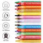 Acrylic Paint Pens for Rocks Painting, Glass, Wood, Ceramic, Metal, Canvas, Fabric, DIY Craft Projects Permanent Acrylic Paint Markers Pens with Sun & Water Resistant Function, Set of 24 Colors