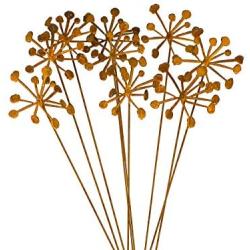 Metal Flower Arrangement 9-Piece Set | Rusty Finish | Made in USA