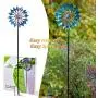 SteadyDoggie Wind Spinner Emerald 61in Single Blade Easy Spinning Kinetic Wind Spinner for Outside – Vertical Metal Sculpture Stake Construction for Outdoor Yard Lawn & Garden
