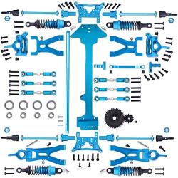 SONPP for WLtoys,1 Set Complete Upgrade Parts Kit for WLtoys A959 A959-B A969-B A979-B K929-B 1/18 RC Car Replacement Accessories,Blue