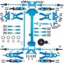 SONPP for WLtoys,1 Set Complete Upgrade Parts Kit for WLtoys A959 A959-B A969-B A979-B K929-B 1/18 RC Car Replacement Accessories,Blue