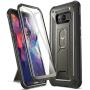 YOUMAKER Kickstand Case for Galaxy S8 Plus, Full Body with Built-in Screen Protector Heavy Duty Protection Shockproof Rugged Cover for Samsung Galaxy S8 Plus 6.2 inch - Gun Metal/Black