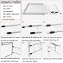 Metal Microwave Oven Rack Toaster Stand Shelf Expandable Kitchen Supplies Tableware Storage Counter Space Saver Cabinet Organizer Spice Holder with 3 Hooks, 60lbs Weight Capacity Black Stainless Steel