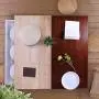Casual Home Kitchen Island with Solid American Hardwood Top, Walnut