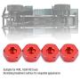 Dilwe RC Car Hex Hub Adapter, 4 Pcs Aluminium Alloy 6mm to 12mm Wheel Hex Hub Adapter for WPL 1634 RC Truck RC Spare Part Accessory (Red)