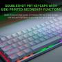 Razer Huntsman Mini 60% Gaming Keyboard: Fastest Keyboard Switches Ever - Clicky Optical Switches - Chroma RGB Lighting - PBT Keycaps - Onboard Memory - Mercury White