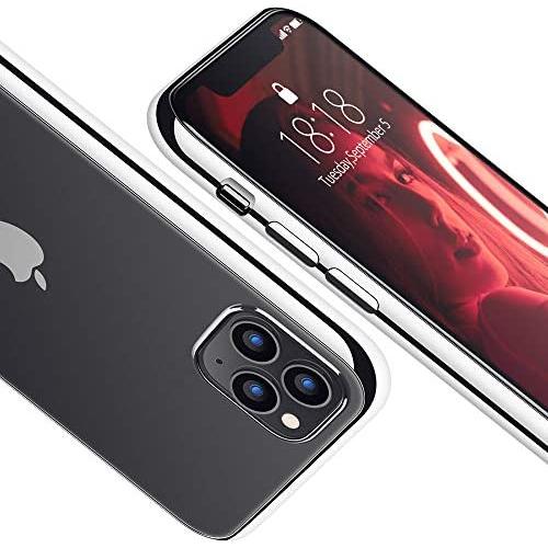 DTTO Compatible with iPhone 11 Pro Max Case, Slim Fit Clear Soft TPU Cover with Metal Luster Edge for 2019 iPhone 6.5 Inch，Silver