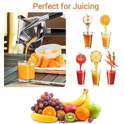 Moocii Lemon Squeezer Metal Orange Juicer Manual Health and Safety Anti Corrosion Stainless Steel Fruit Juicer Hand Press Citrus Juicer, Heavy Duty Hand Press Juicer Lime Citrus Squeezer Dishwasher Safe