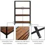GreenForest Industrial Bookcase 4 Tier Rustic Bookshelf Metal Frame for Home and Office Walnut GreenForest Industrial Bookcase 4 Tier Rustic Bookshelf Metal Frame for Home and Office Walnut