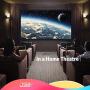 Projector Screen with Stand 150 inch, Upgraded Front or Rear Projection 150in 4K 16:9 HD, Portable Projector Screen for Outdoor/Indoor Home Theater Backyard Movie Gaming Office School Presentation