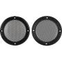 AMONIDA 2 pcs 6.5 inch Speaker Grills Audio Speaker Cover Decorative Circle Protective Metal Mesh Cover (Black+Black)