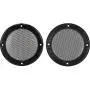 AMONIDA 2 pcs 6.5 inch Speaker Grills Audio Speaker Cover Decorative Circle Protective Metal Mesh Cover (Black+Black)