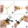 Canomo Brass Finish Make-A-Lamp Kit 3-Way with 8 Inch Harp, 2 Pieces 12'' Lamp Pipe, and All Parts Needed and Instructions for DIY Lamp Design or Repair…
