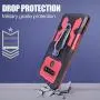 KSELF Case for LG Stylo 6 Case, Military Grade Protective Phone Case with Kickstand, Metal Belt Clip, Magnetic Support Heavy Duty Armor Cover for LG Stylo 6 (Red)