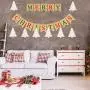 Jolik Burlap Merry Christmas Banner with Snowflakes - Christmas Burlap Banner Decoration for Home Christmas Decor Jolik Burlap Merry Christmas Banner with Snowflakes - Christmas Burlap Banner Decoration for Home Christmas Decor