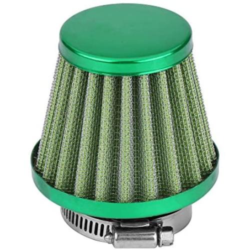 38mm Universal Motorcycle Clamp-On Air Intake Filter Kit, Auto Cold Air Intake Scooter Atv Dirt Pit Bike Motorcycle Air Filter (Green)