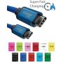 USB C Cable, WiRoTech Blue USB-C to USB-C Fast Charging Cable (1 Foot, Blue)