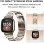 KOREDA Compatible with Fitbit Versa 3/Fitbit Sense Bands Sets for Women Men, Stainless Steel Metal Band + Mesh Loop Replacement Bracelet Wristband for Fitbit Versa 3/Sense Smartwatch (Champaign Gold) KOREDA Compatible with Fitbit Versa 3/Fitbit Sense Bands Sets for Women Men, Stainless Steel Metal Band + Mesh Loop Replacement Bracelet Wristband for Fitbit Versa 3/Sense Smartwatch (Champaign Gold)