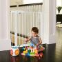 Munchkin Easy Close Pressure Mounted Baby Gate for Stairs, Hallways and Doors, Walk Through with Door, Metal, White