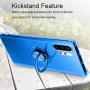 Galaxy Note 10+ Plus/5G Case, Anti Scratch & Anti Slip Soft TPU Clear Case with 360 Degree Rotation Finger Ring Kickstand [Work with Magnetic Car Mount] for Samsung Galaxy Note 10+ Plus,Blue