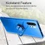 Galaxy Note 10+ Plus/5G Case, Anti Scratch & Anti Slip Soft TPU Clear Case with 360 Degree Rotation Finger Ring Kickstand [Work with Magnetic Car Mount] for Samsung Galaxy Note 10+ Plus,Blue